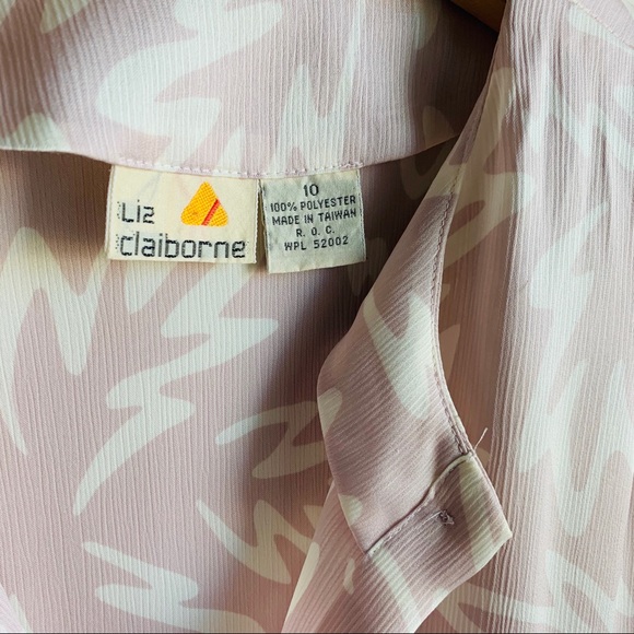 80s Vintage Liz Claiborne Cotton Candy Pink Blouse - Picture 6 of 7